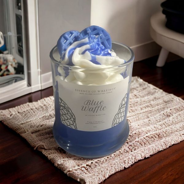 Blue Waffle Candle. Essence of Whakinov Blue Waffle Candle.